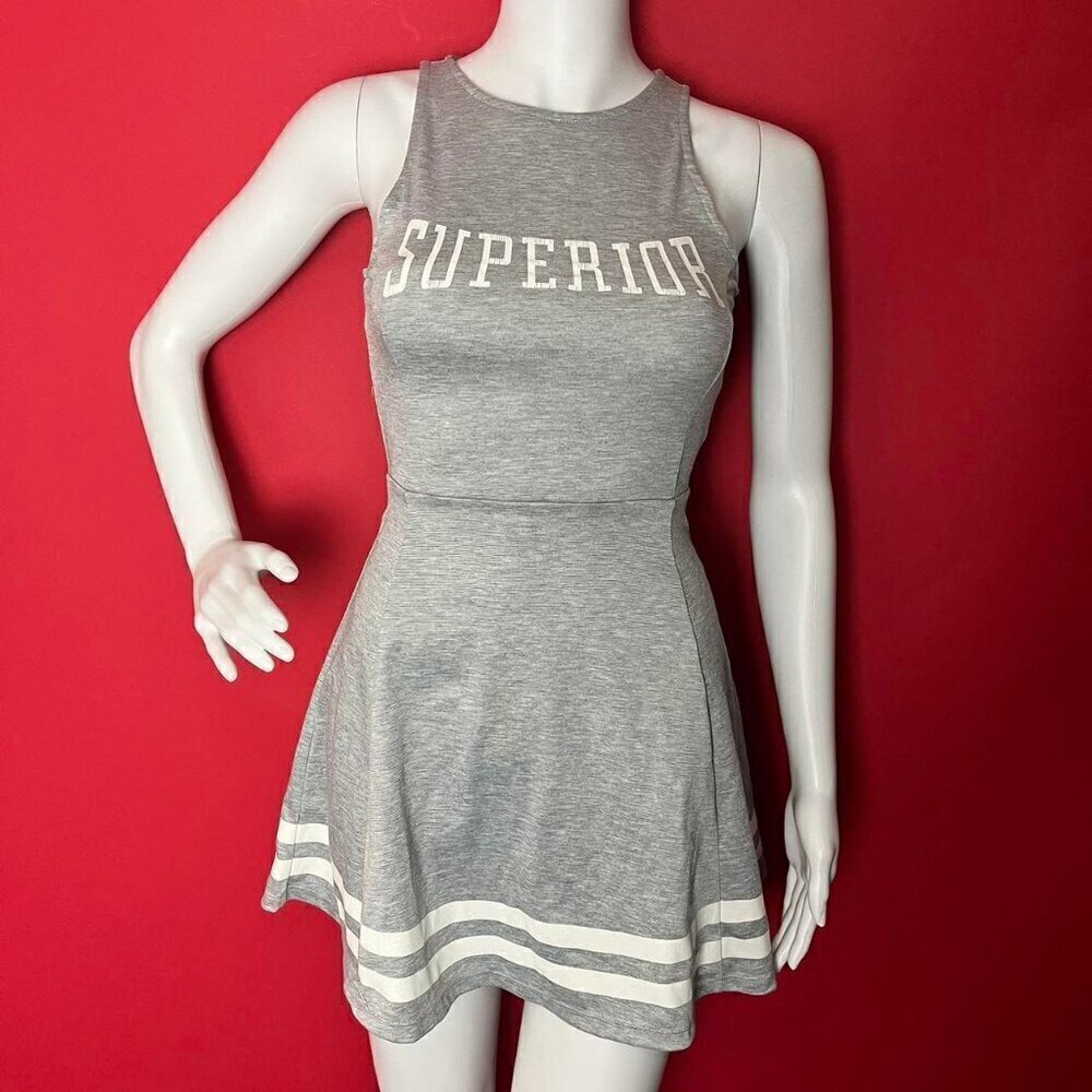 Divided / Grey and white cheerleader mini dress 🤍🩶